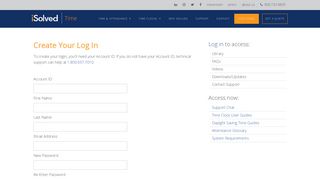 Create a Support Login | iSolvedTime.com