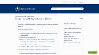 How do I access my payroll reports in iSolved? – Dominion Payroll ...