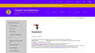 Student Resources / iStation Log in Instructions - Houston ISD