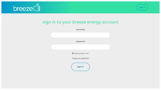 Sign In - · Customer Portal - Breeze Energy