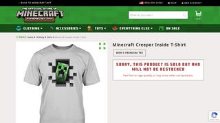 Official Minecraft Store – Powered by J!NX : Minecraft T-Shirt - Creeper ...