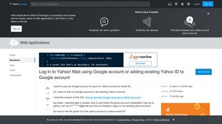 Log in to Yahoo! Mail using Google account or adding existing ...