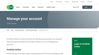Manage your account - IOOF