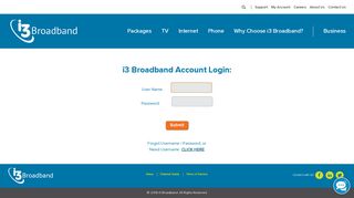 Account Login - i3 Broadband