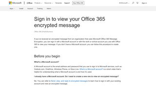Sign in to view your Office 365 encrypted message - Office 365