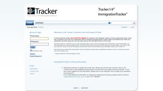 Tracker Customer Support Portal