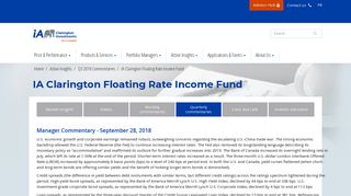 IA Clarington Floating Rate Income Fund