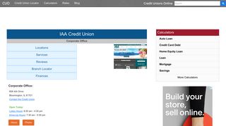 IAA Credit Union - Bloomington, IL - Credit Unions Online