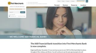 We Welcome iAB Financial Bank! | First Merchants Bank