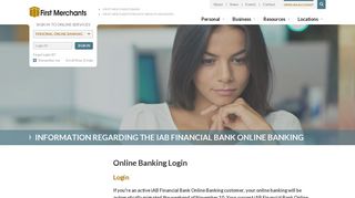 Information Regarding the iAB Financial Bank Online Banking | First ...