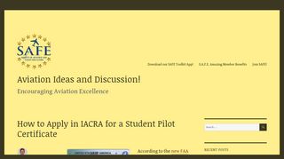 How to Apply in IACRA for a Student Pilot Certificate – Aviation Ideas ...