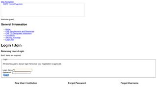 NIETP - Login/Join/Forgot Password