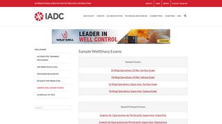 Sample WellSharp Exams - IADC - International Association of Drilling ...