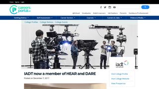 IADT now a member of HEAR and DARE - Institute of ... - Careers Portal