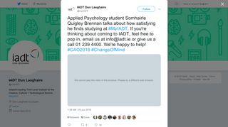 IADT Dun Laoghaire on Twitter: 