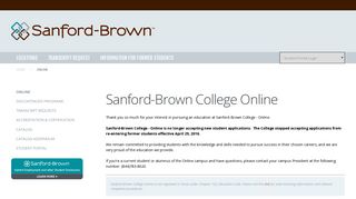 Sanford-Brown College | Online