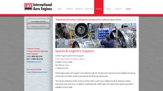 Spares & Logistics Support | International Aero Engines