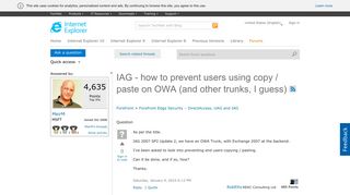 IAG - how to prevent users using copy / paste on OWA (and other ...