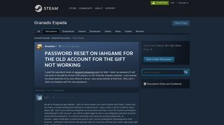 PASSWORD RESET ON IAHGAME FOR THE OLD ACCOUNT FOR ...