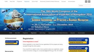 Registration – The 16th IAIN World Congress 2018