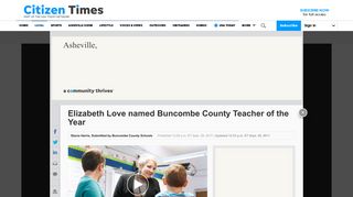 Buncombe County Teacher of the Year: Ellizabeth Love - Citizen Times