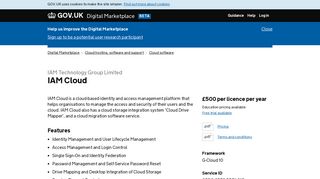 IAM Cloud - Digital Marketplace