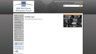 You Must Log-in | IAMNPF Home - IAM National Pension