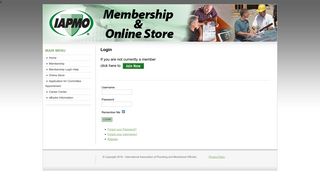 Login - IAPMO Membership/Store
