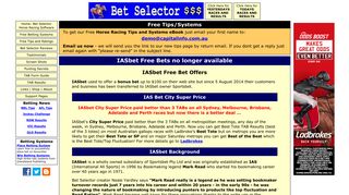 IASbet - Free Bets with Online Bookie IAS Bet - Bet Selector