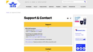 IATA - Support & Contact