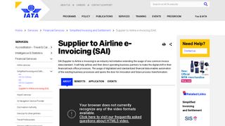 IATA - Supplier to Airline e-Invoicing (SAI)