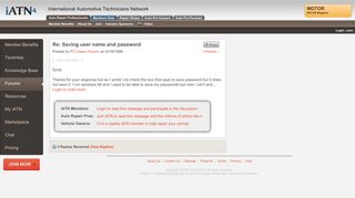 Re: Saving user name and password - iATN