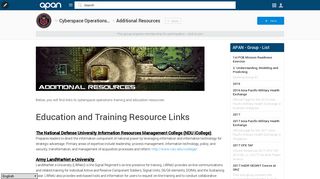 Resources - Cyberspace Operations Training Portal - APAN ...