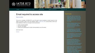 Email required to access site | IATSE 873