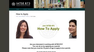 How to Apply | IATSE 873