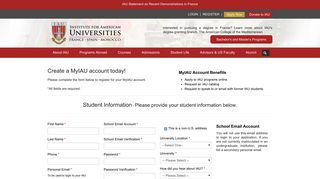 MyIAU Account Registration - IAU College