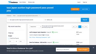 Iauc japan auction login password pass psswd Jobs, Employment ...