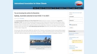 Newsletter | International Association for Urban Climate