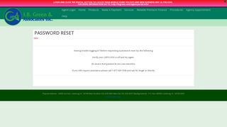 password reset - IB Green