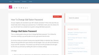 How To Change iBall Baton Password - RadioDays