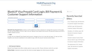 iBankUP Visa Prepaid Card Login, Bill Payment & Customer Support ...