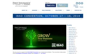 IBAO Convention, October 17 - 18, 2018 | First Insurance Funding of ...