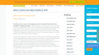 IBBS Launches BBX Mobile App - Momentum Telecom
