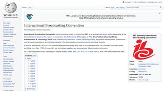 International Broadcasting Convention - Wikipedia