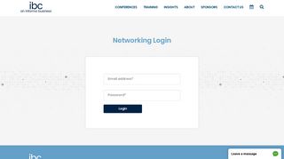 networking login – IBC Asia