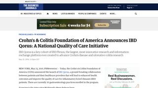 Crohn's & Colitis Foundation of America Announces IBD Qorus: A ...