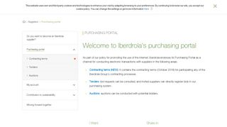 Purchasing portal - Iberdrola