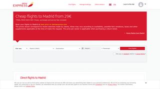 Cheap flights to Madrid | Iberia Express