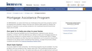 IBERIABANK | Mortgage Assistance