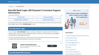 Iberville Bank Login, Bill Payment & Customer Support Information